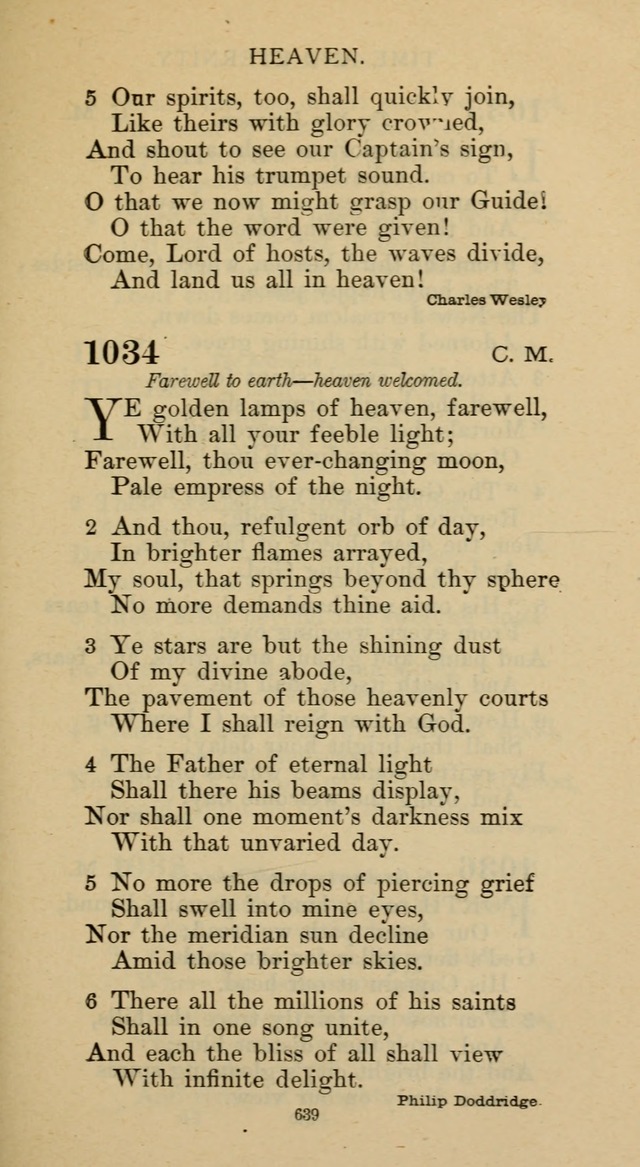 Hymnal of the Methodist Episcopal Church page 639