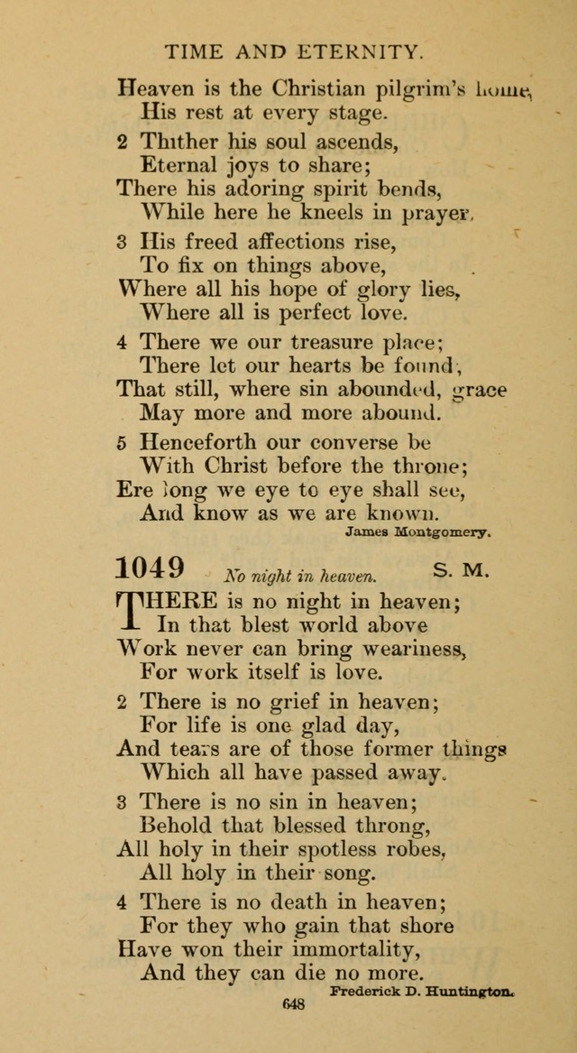Hymnal of the Methodist Episcopal Church page 648