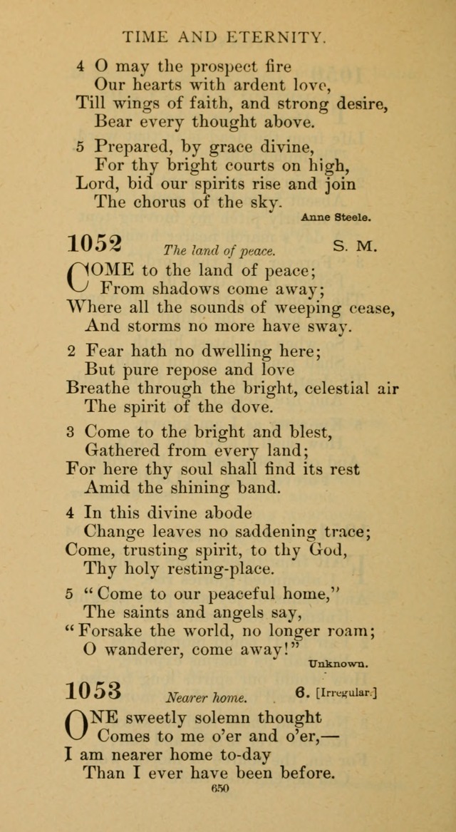 Hymnal of the Methodist Episcopal Church page 650
