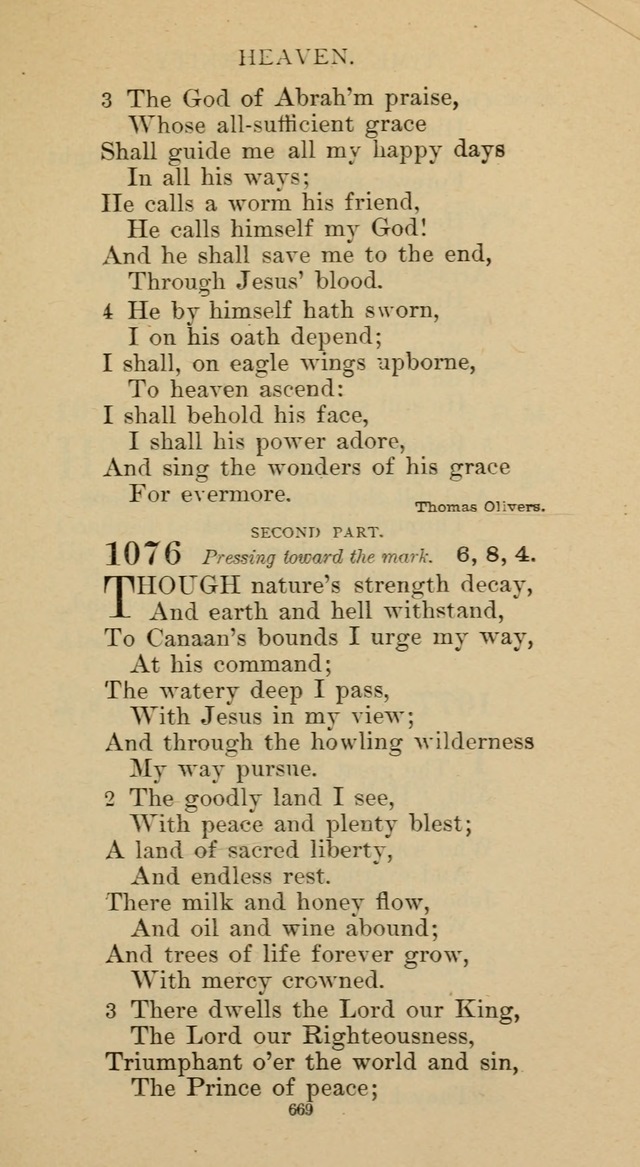 Hymnal of the Methodist Episcopal Church page 669