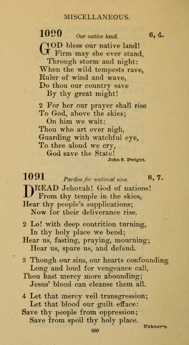 Hymnal of the Methodist Episcopal Church page 680