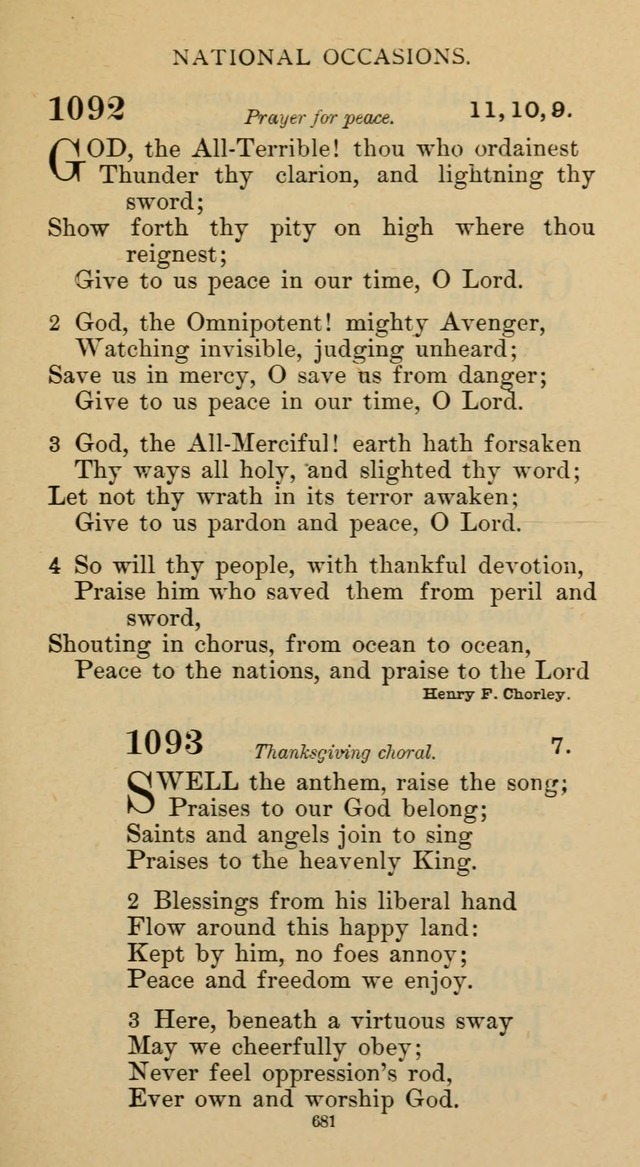 Hymnal of the Methodist Episcopal Church page 681
