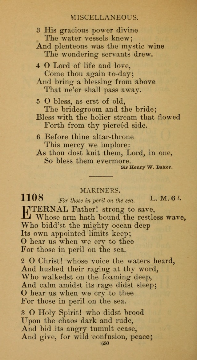 Hymnal of the Methodist Episcopal Church page 690