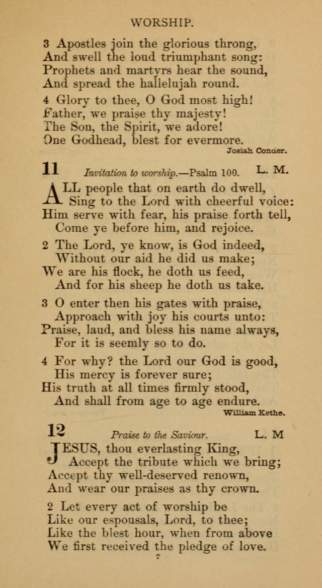 Hymnal of the Methodist Episcopal Church page 7