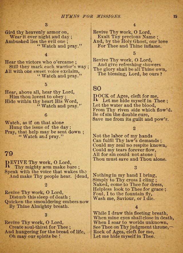 Hymns for Missions with Tunes (Words only) page 40