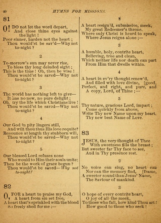 Hymns for Missions with Tunes (Words only) page 41