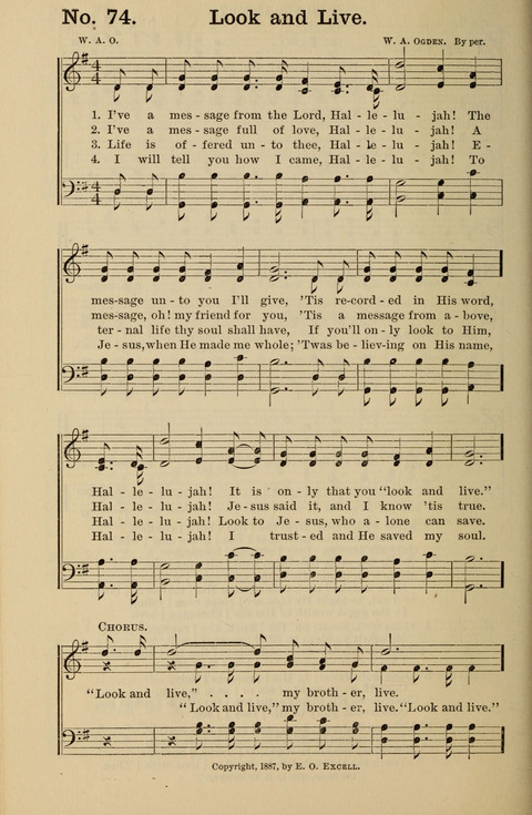 Hymns New and Old: for use in Gospel meetings and other religious services page 74