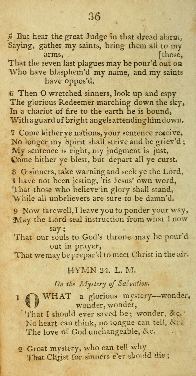 Hymns, Original and  Selected, for the Use of Christians. (5th ed. corr.) page 36