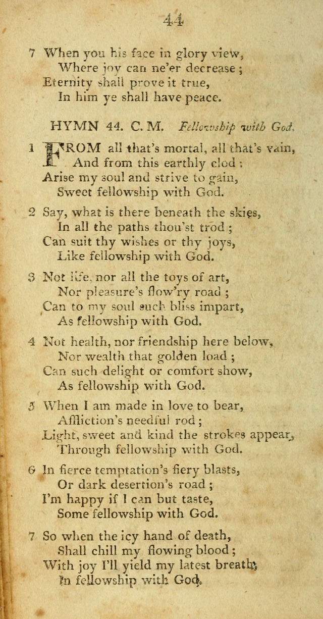 Hymns, Original and  Selected, for the Use of Christians. (5th ed. corr.) page 44