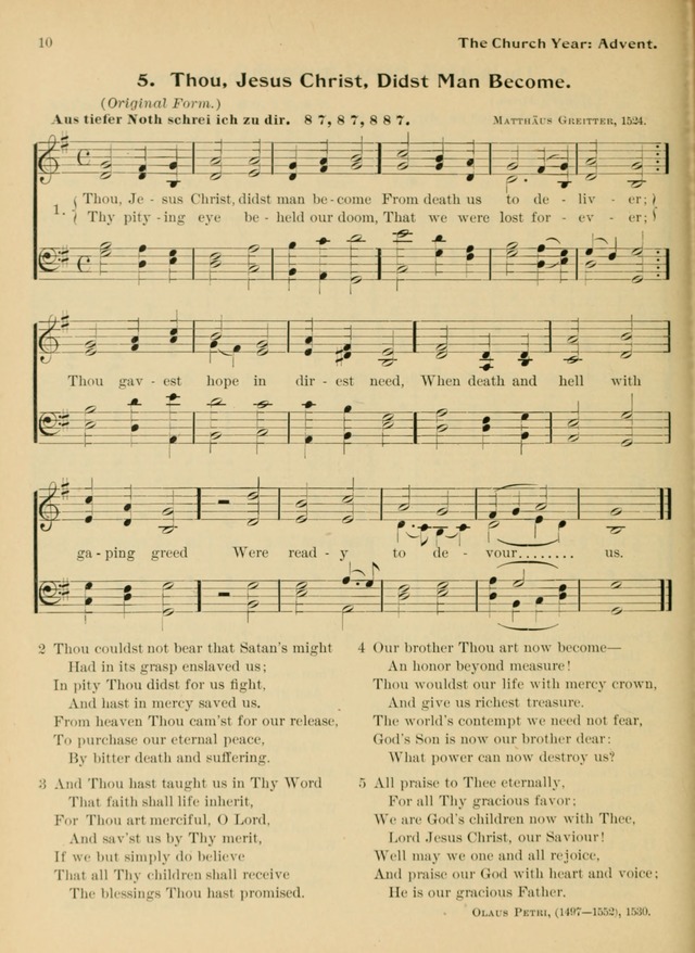 Hymnal and Order of Service: for churches and Sunday-schools page 10