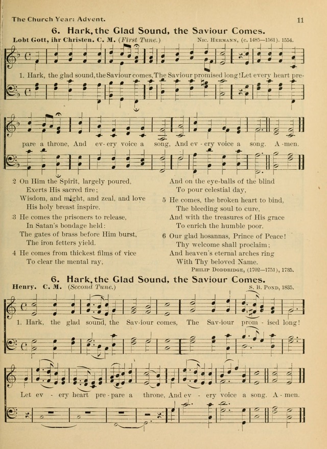 Hymnal and Order of Service: for churches and Sunday-schools page 11