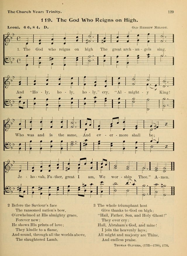 Hymnal and Order of Service: for churches and Sunday-schools page 129