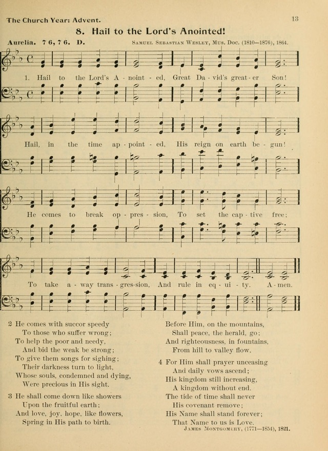 Hymnal and Order of Service: for churches and Sunday-schools page 13