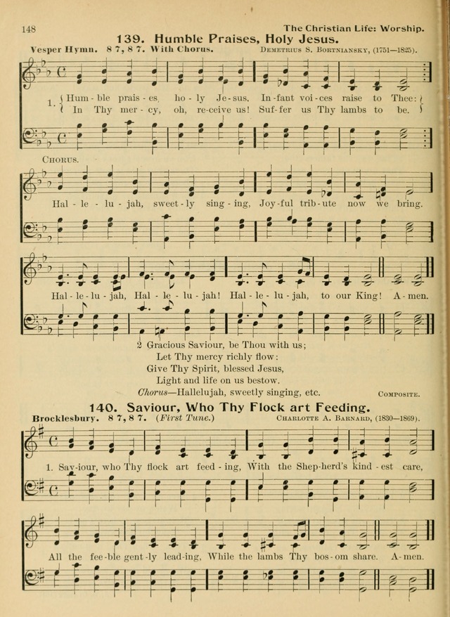 Hymnal and Order of Service: for churches and Sunday-schools page 148