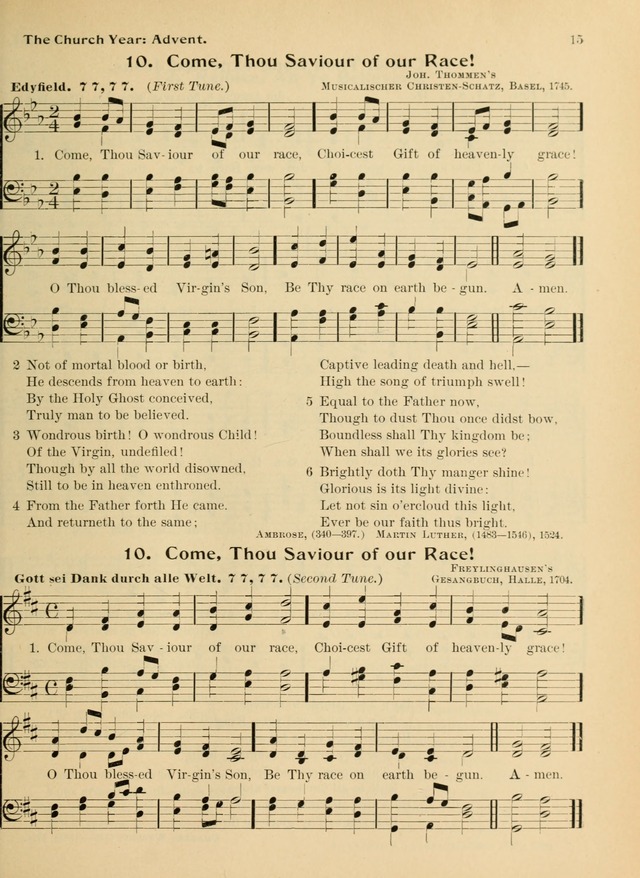Hymnal and Order of Service: for churches and Sunday-schools page 15
