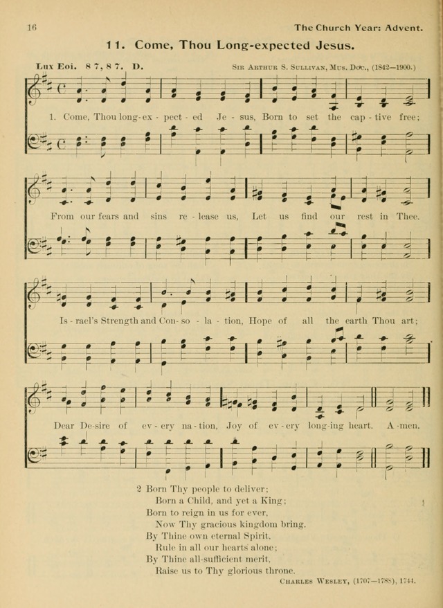 Hymnal and Order of Service: for churches and Sunday-schools page 16