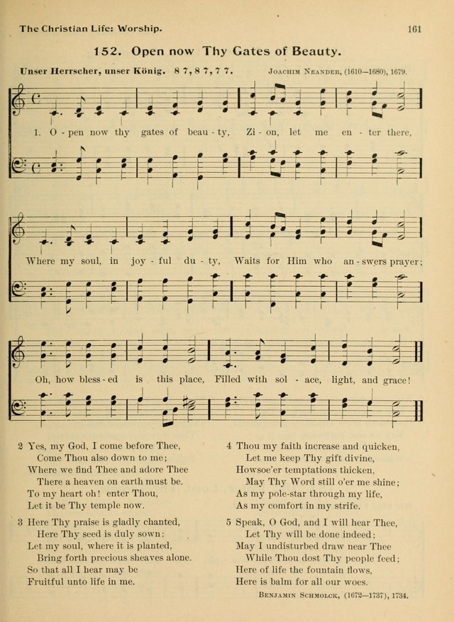 Hymnal and Order of Service: for churches and Sunday-schools page 161
