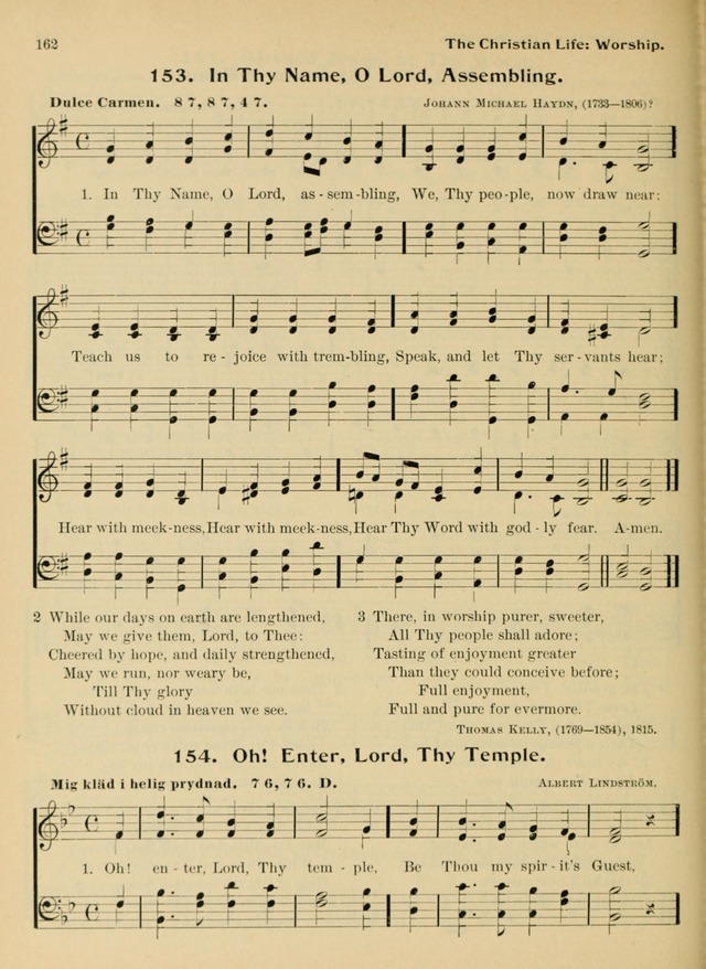Hymnal and Order of Service: for churches and Sunday-schools page 162