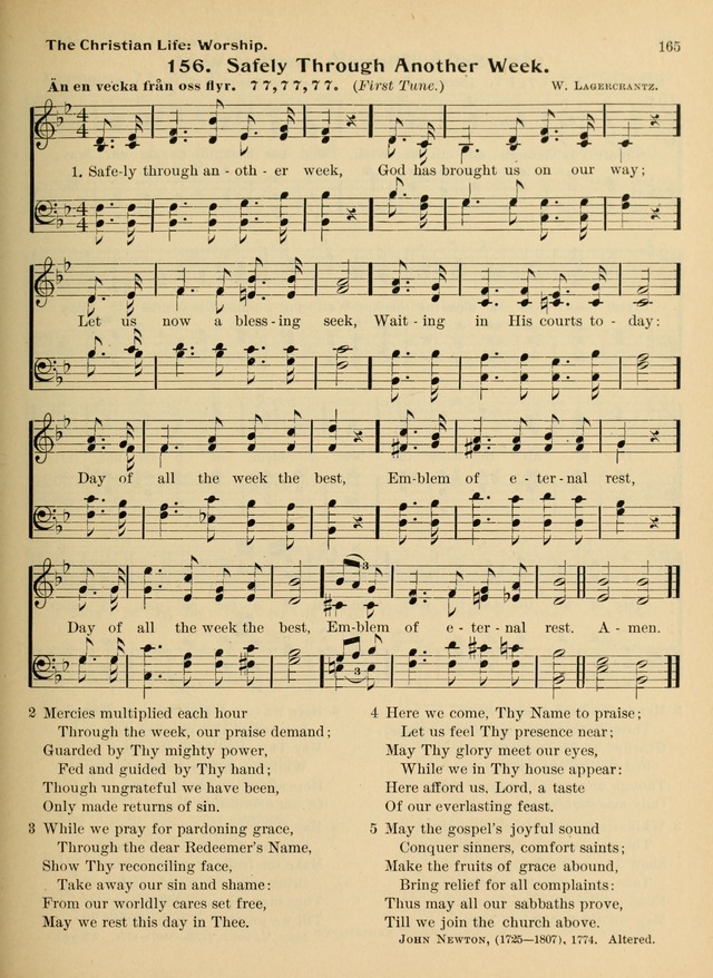 Hymnal and Order of Service: for churches and Sunday-schools page 165