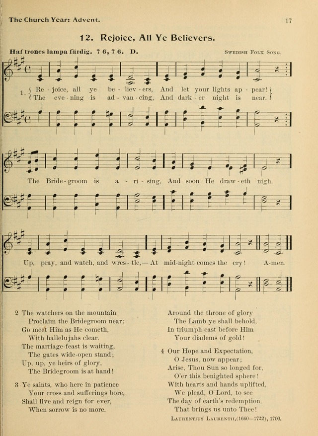 Hymnal and Order of Service: for churches and Sunday-schools page 17