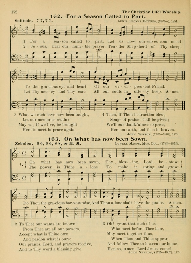 Hymnal and Order of Service: for churches and Sunday-schools page 172