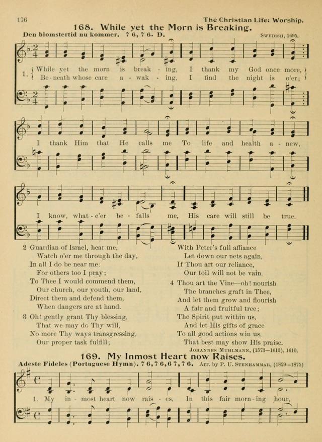 Hymnal and Order of Service: for churches and Sunday-schools page 176