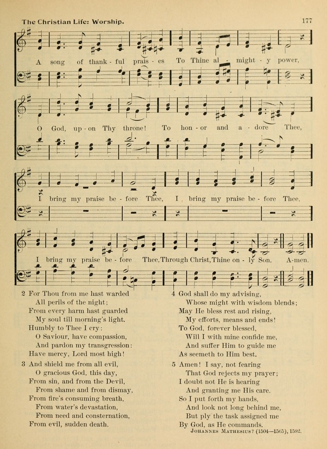 Hymnal and Order of Service: for churches and Sunday-schools page 177