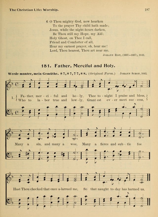 Hymnal and Order of Service: for churches and Sunday-schools page 187