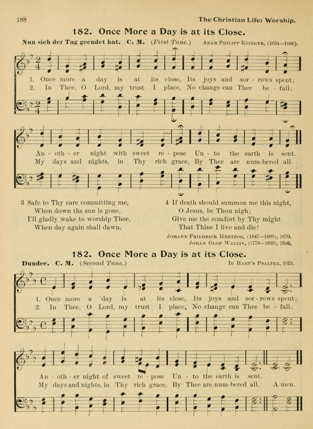 Hymnal and Order of Service: for churches and Sunday-schools page 188