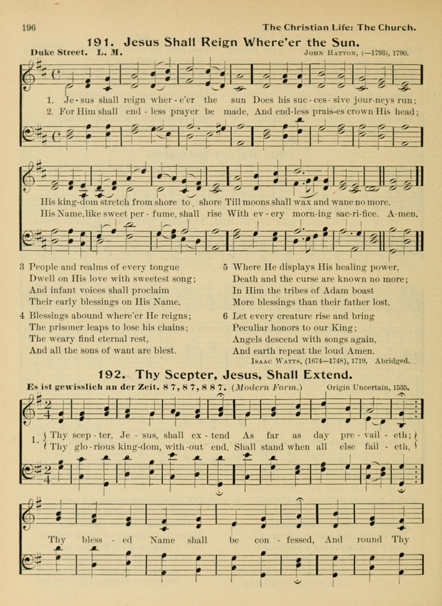 Hymnal and Order of Service: for churches and Sunday-schools page 196