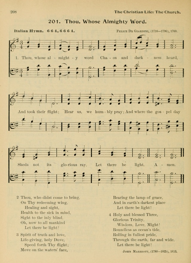 Hymnal and Order of Service: for churches and Sunday-schools page 208