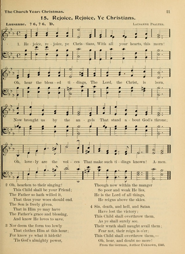 Hymnal and Order of Service: for churches and Sunday-schools page 21