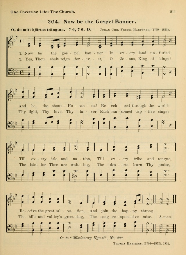 Hymnal and Order of Service: for churches and Sunday-schools page 211