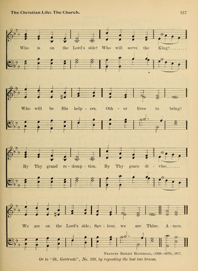 Hymnal and Order of Service: for churches and Sunday-schools page 217