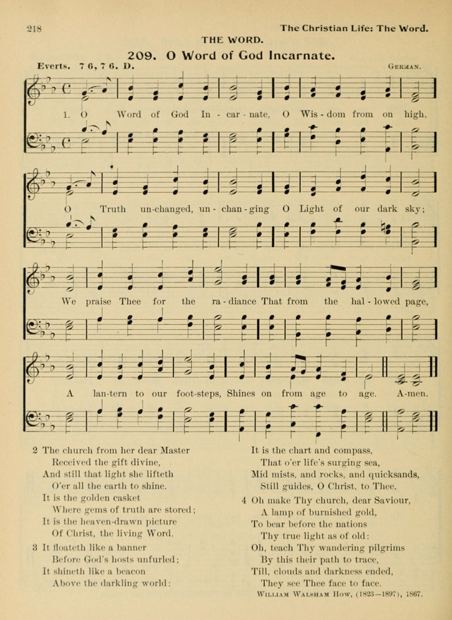 Hymnal and Order of Service: for churches and Sunday-schools page 218