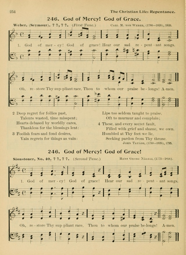 Hymnal and Order of Service: for churches and Sunday-schools page 254