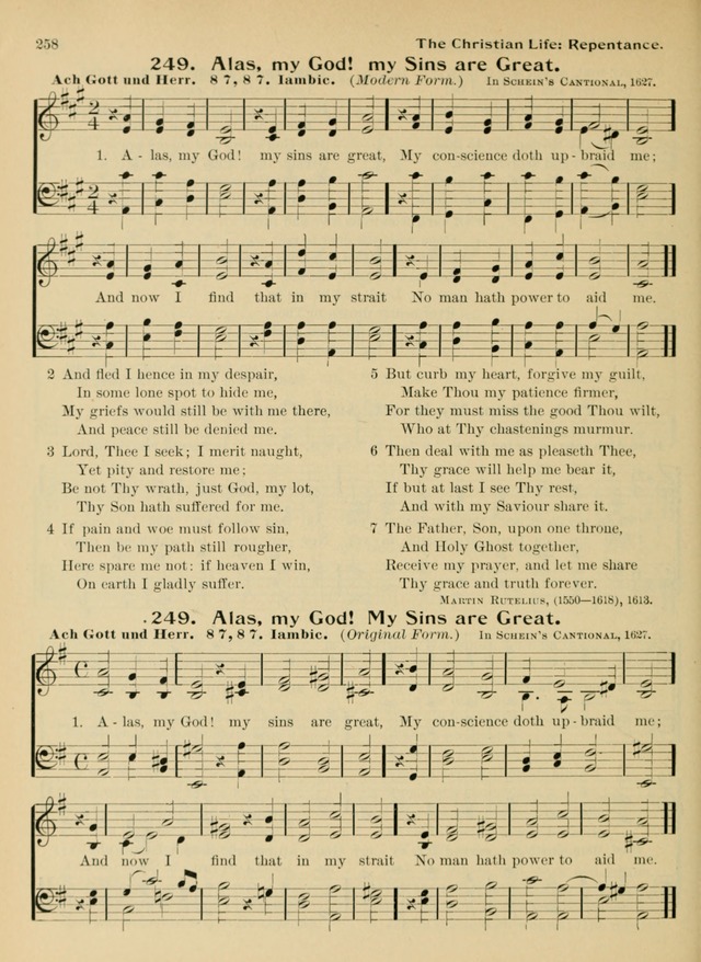 Hymnal and Order of Service: for churches and Sunday-schools page 258