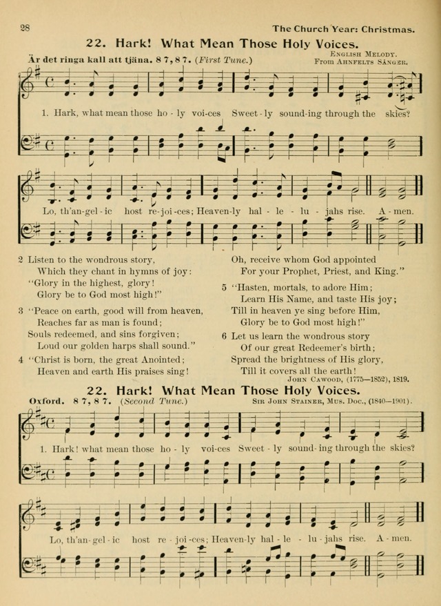 Hymnal and Order of Service: for churches and Sunday-schools page 28