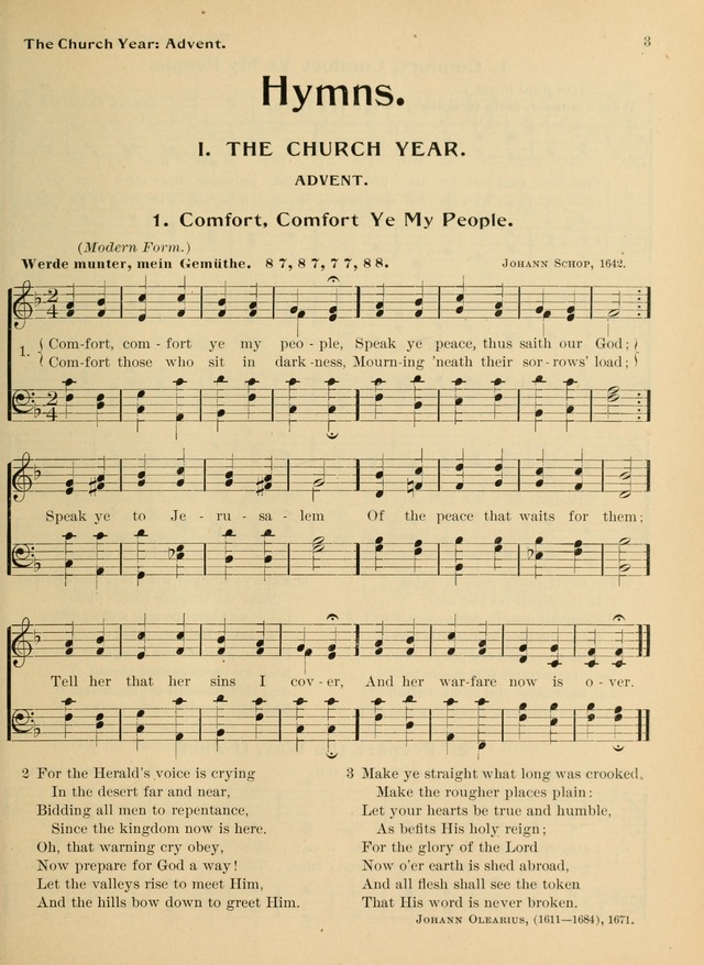 Hymnal and Order of Service: for churches and Sunday-schools page 3
