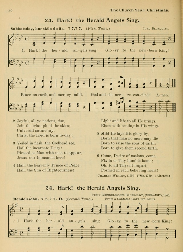 Hymnal and Order of Service: for churches and Sunday-schools page 30