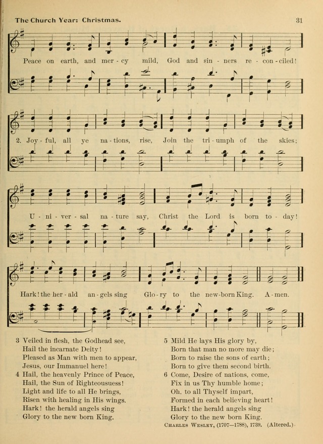 Hymnal and Order of Service: for churches and Sunday-schools page 31