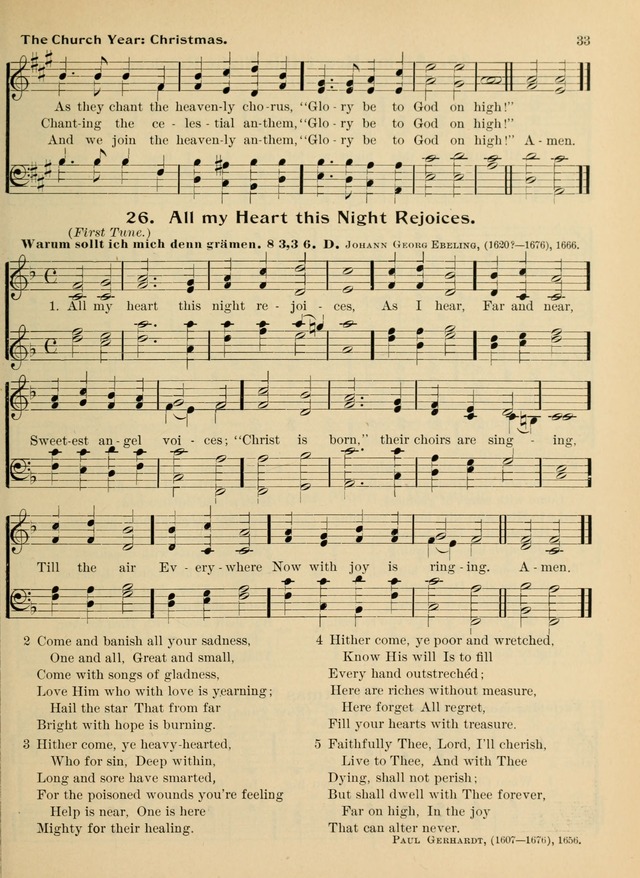 Hymnal and Order of Service: for churches and Sunday-schools page 33
