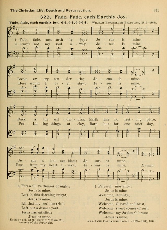 Hymnal and Order of Service: for churches and Sunday-schools page 341