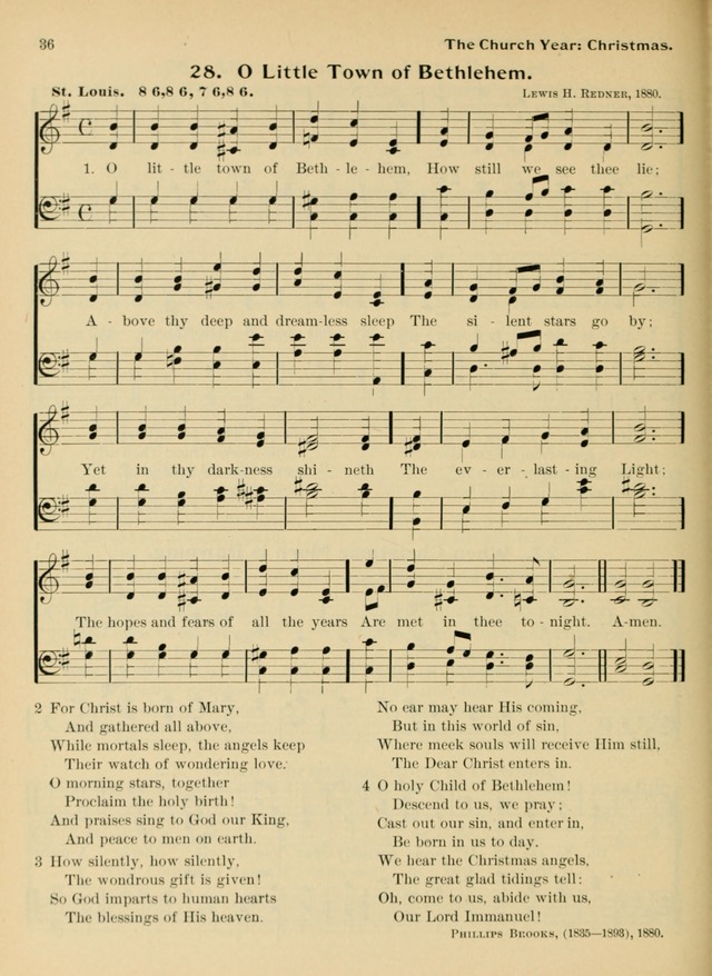 Hymnal and Order of Service: for churches and Sunday-schools page 36