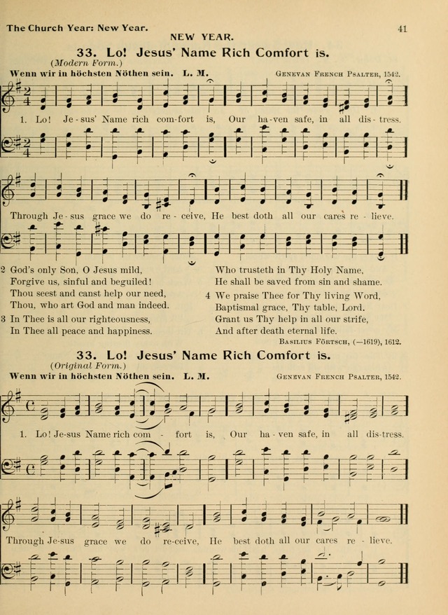 Hymnal and Order of Service: for churches and Sunday-schools page 41