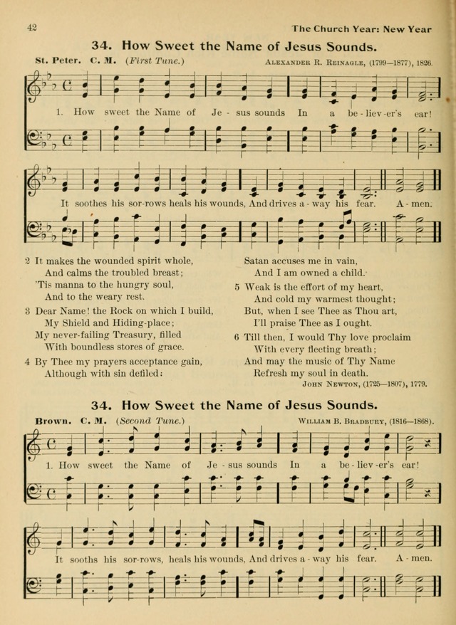 Hymnal and Order of Service: for churches and Sunday-schools page 42