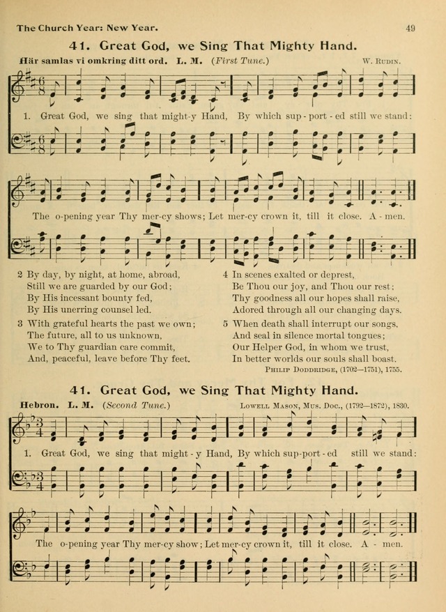 Hymnal and Order of Service: for churches and Sunday-schools page 49
