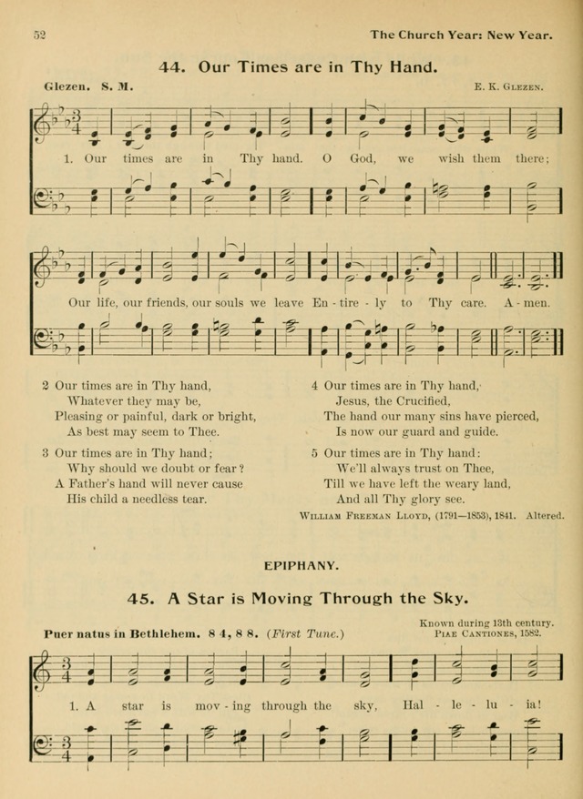Hymnal and Order of Service: for churches and Sunday-schools page 52