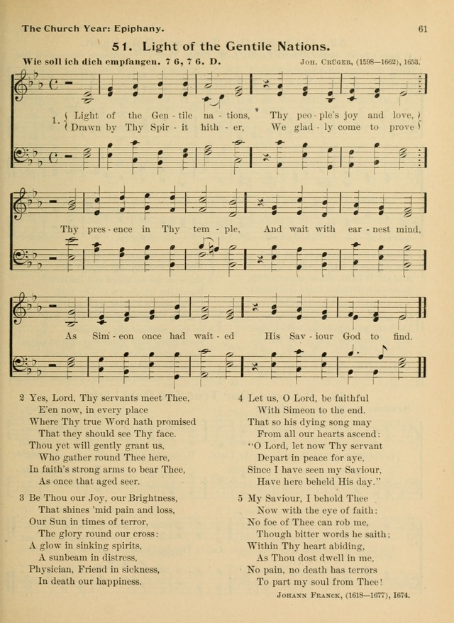 Hymnal and Order of Service: for churches and Sunday-schools page 61