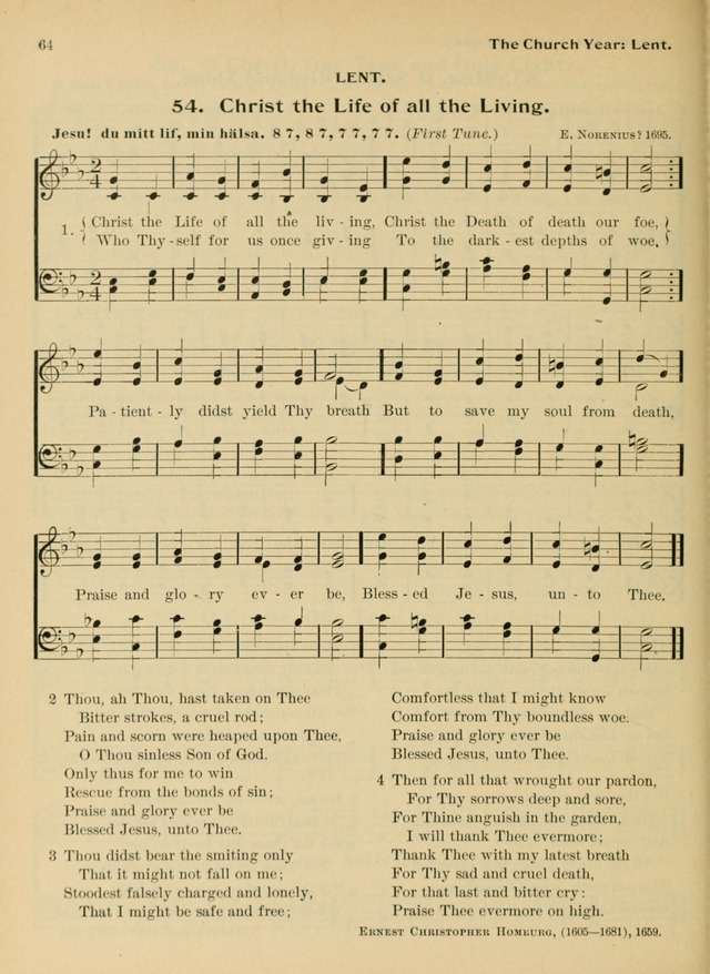 Hymnal and Order of Service: for churches and Sunday-schools page 64